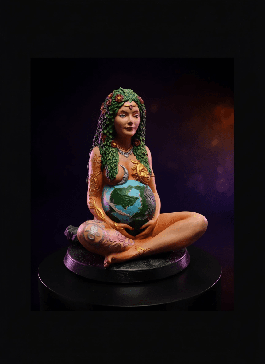 Gaia Mãe Terra - Resina ABS com pintura acrilica- Tijuca Rio de Janeiro